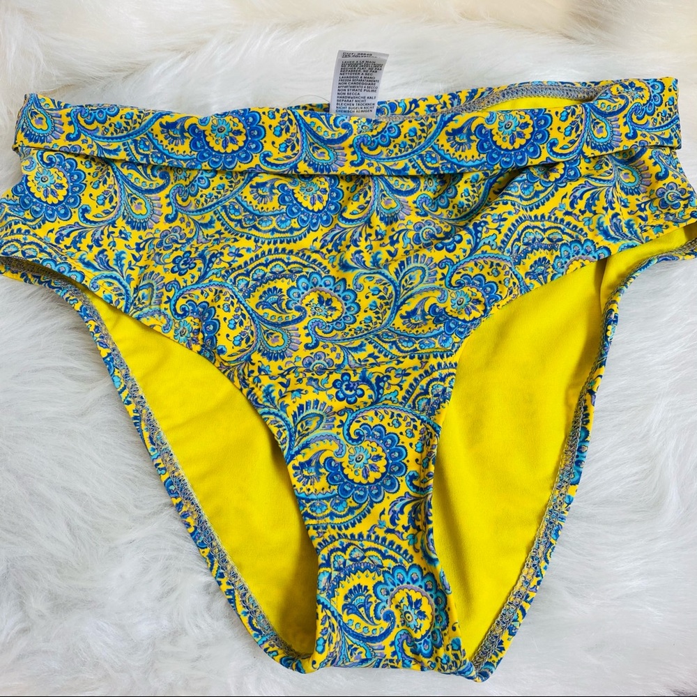 Athena Bikini Bottom Paisley Lined Size 12 New
